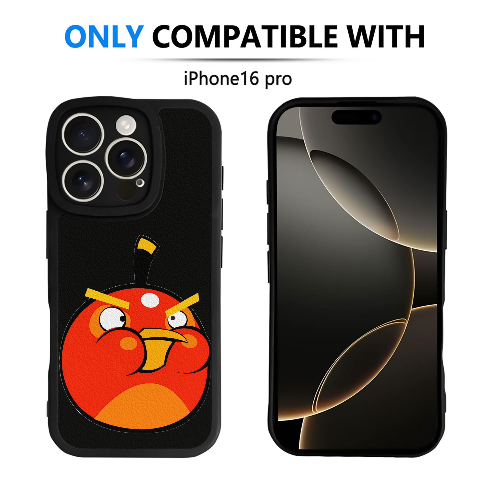 （画像用） Angry Birds アングリーバード 【iPhone 16シリーズ対応】シリコンスマホケース（レザー調） 材質：シリコン